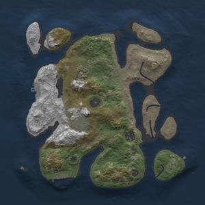 Thumbnail Rust Map: Procedural Map, Size: 3000, Seed: 48576, 8 Monuments