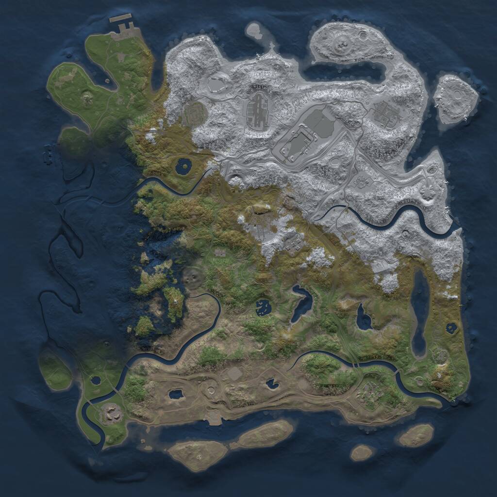 Rust Map: Procedural Map, Size: 4500, Seed: 15314595, 15 Monuments