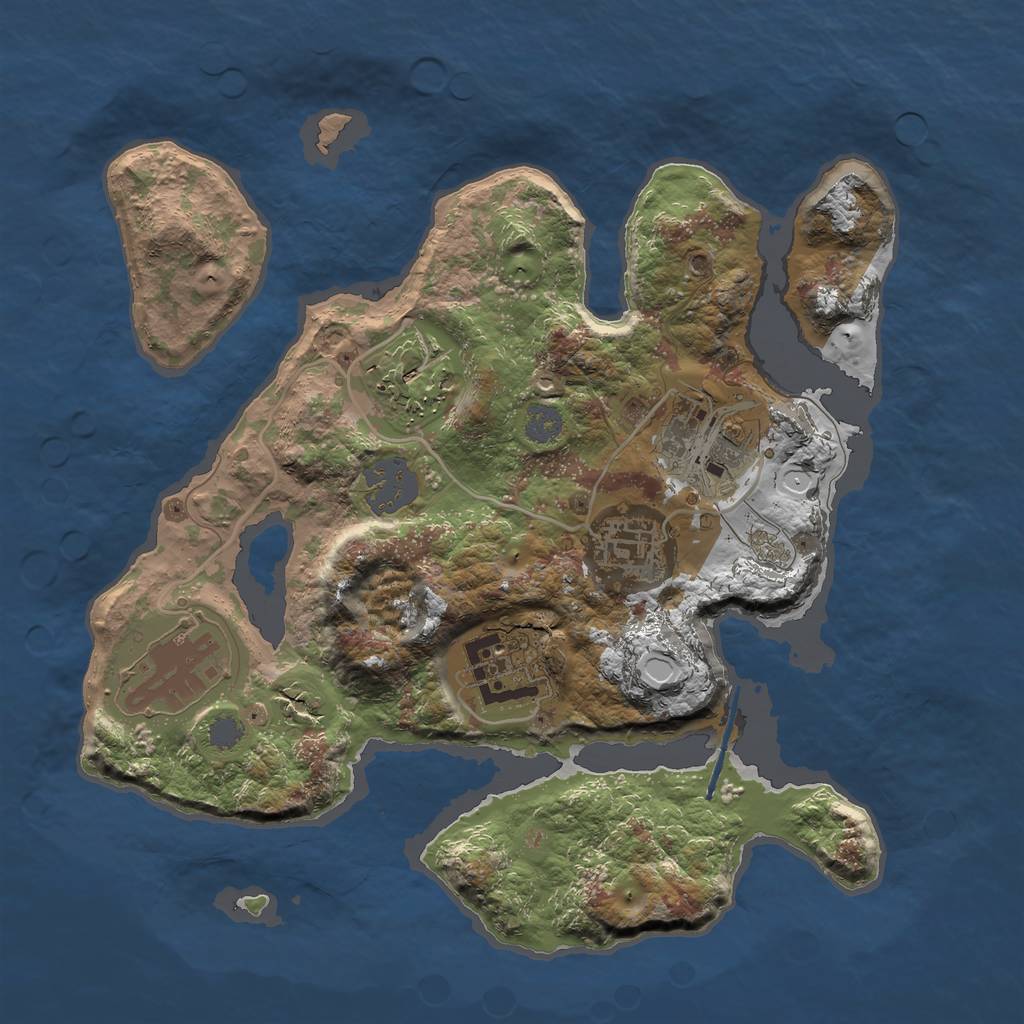 Rust Map: Procedural Map, Size: 2750, Seed: 19741, 10 Monuments