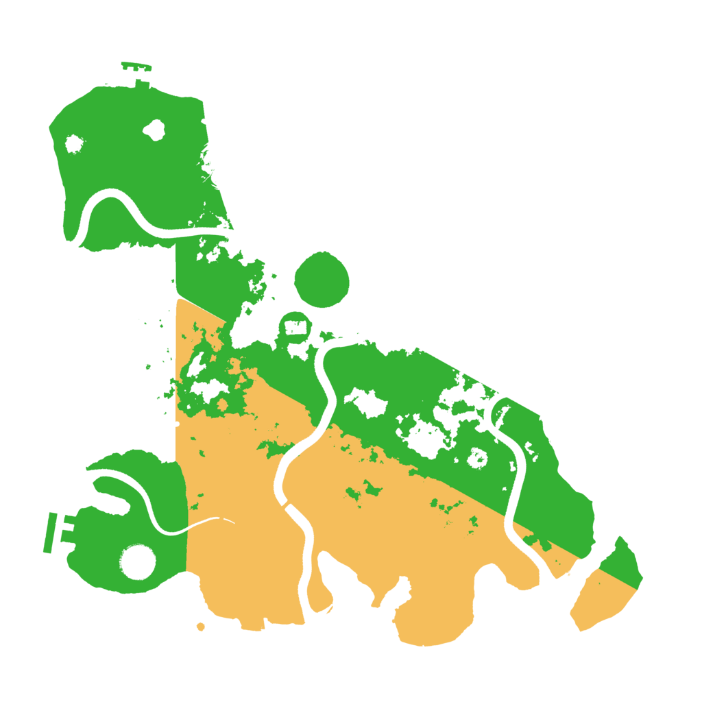 Biome Rust Map: Procedural Map, Size: 3500, Seed: 14925