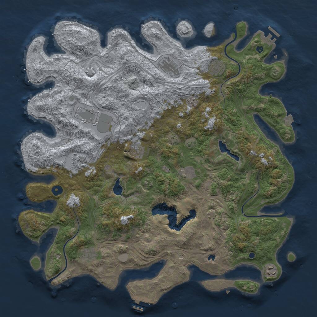 Rust Map: Procedural Map, Size: 4500, Seed: 475656, 15 Monuments