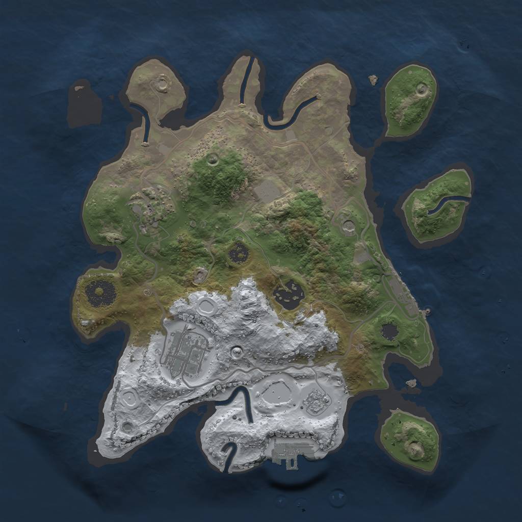 Rust Map: Procedural Map, Size: 2700, Seed: 67, 12 Monuments