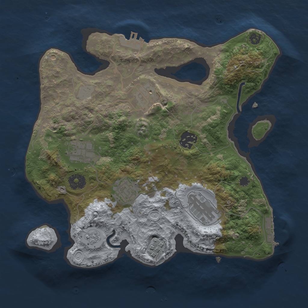 Rust Map: Procedural Map, Size: 2750, Seed: 429, 12 Monuments