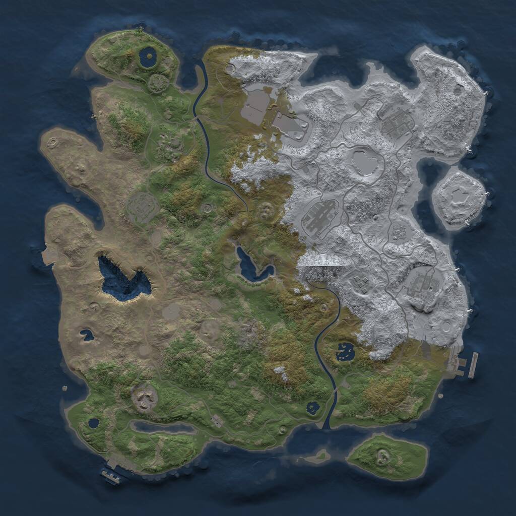 Rust Map: Procedural Map, Size: 4000, Seed: 1411111166, 15 Monuments