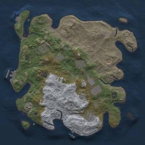 Thumbnail Rust Map: Procedural Map, Size: 3500, Seed: 488979, 14 Monuments