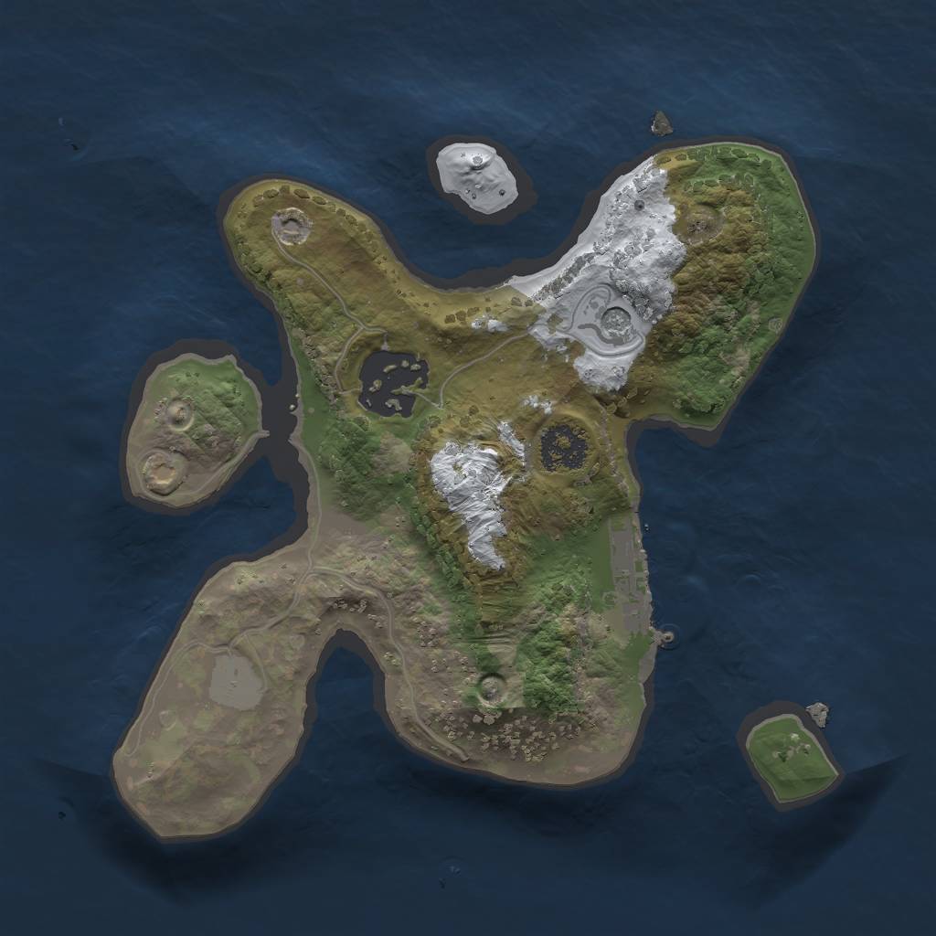 Rust Map: Procedural Map, Size: 2000, Seed: 27486274, 8 Monuments