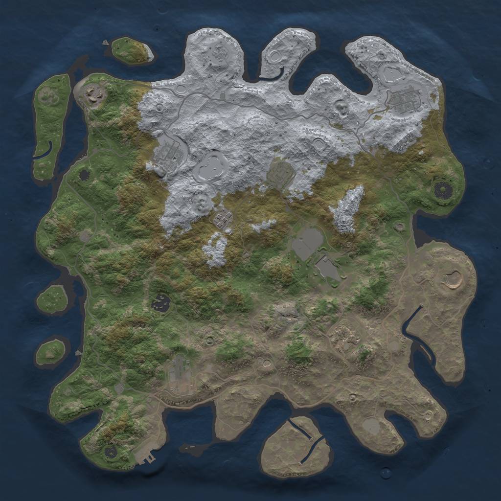 Rust Map: Procedural Map, Size: 4096, Seed: 188295316, 16 Monuments