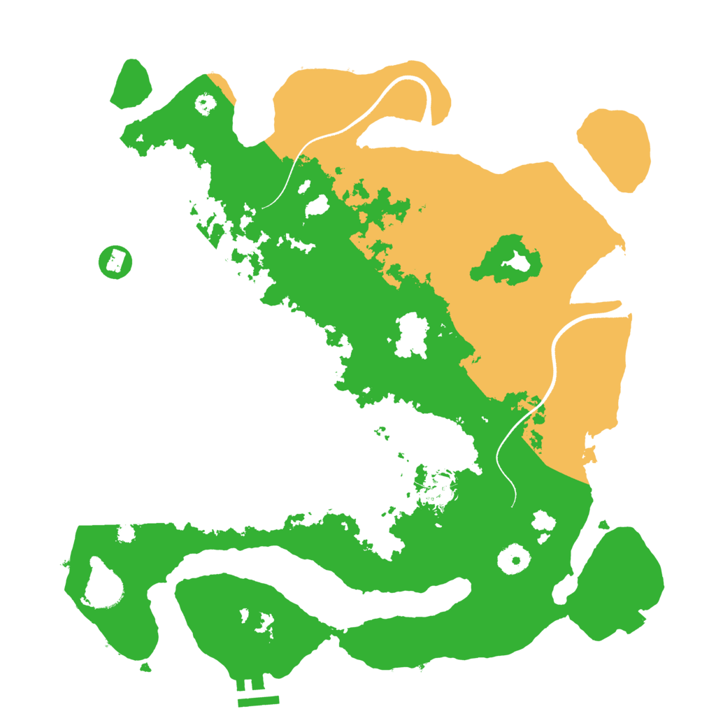 Biome Rust Map: Procedural Map, Size: 3500, Seed: 55278