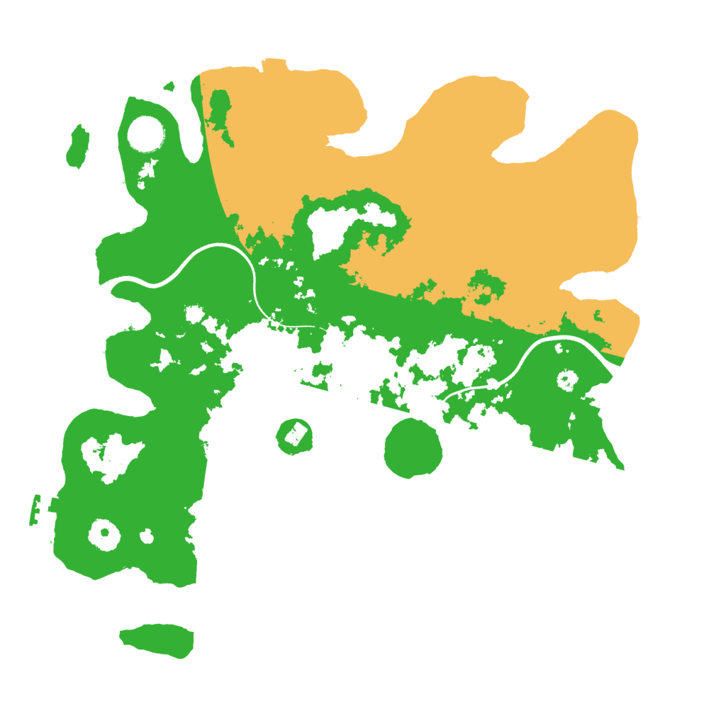 Biome Rust Map: Procedural Map, Size: 3500, Seed: 268058