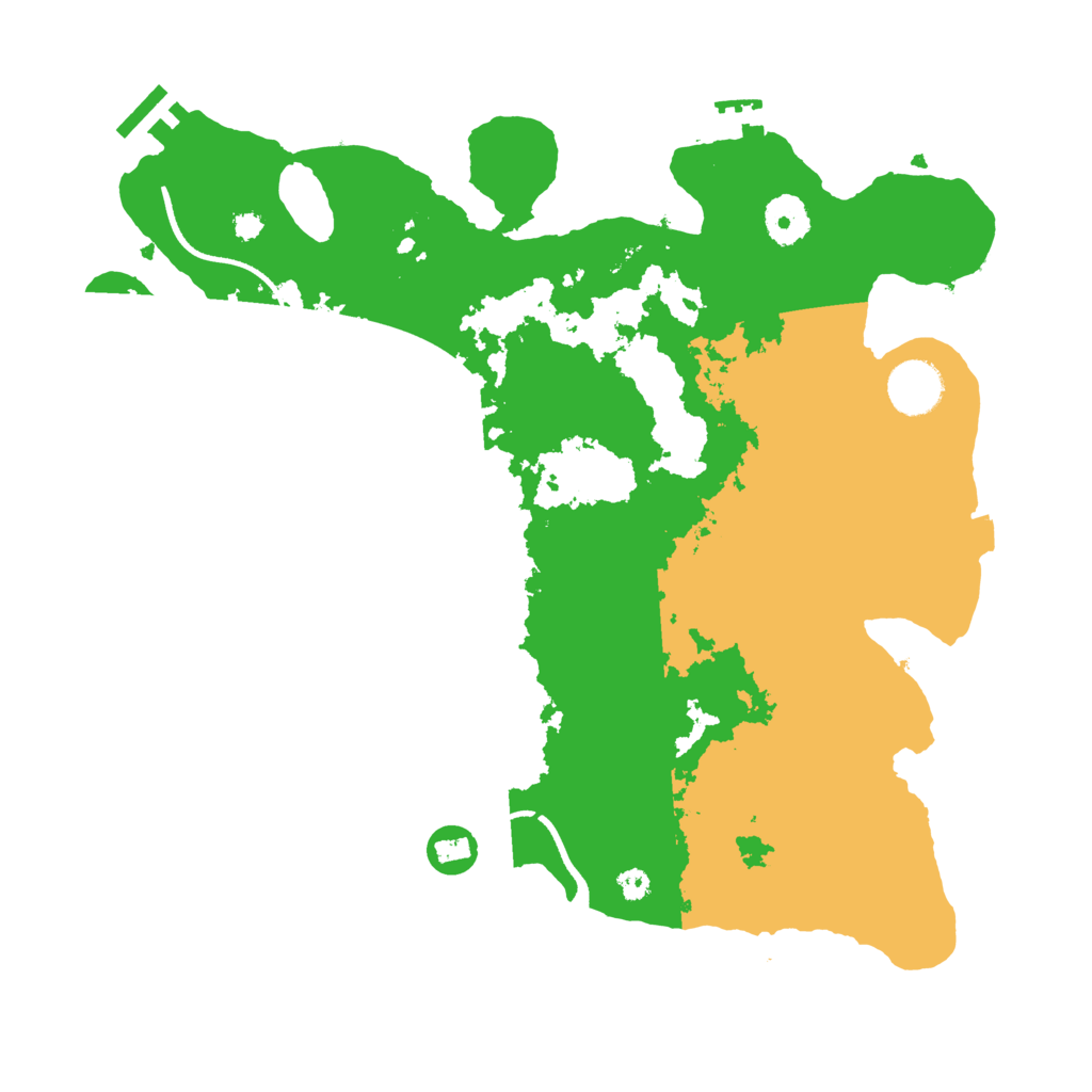 Biome Rust Map: Procedural Map, Size: 3500, Seed: 240500