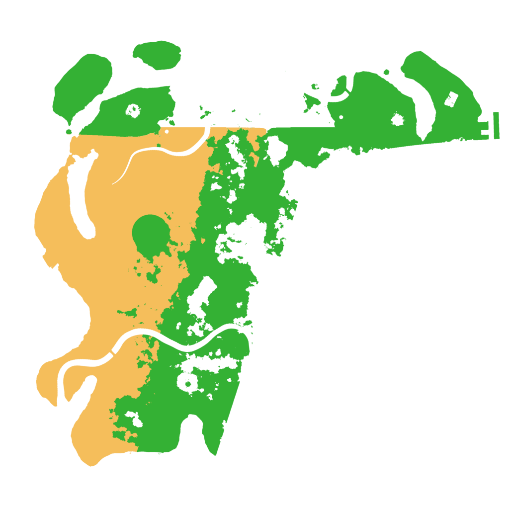 Biome Rust Map: Procedural Map, Size: 3700, Seed: 106423395
