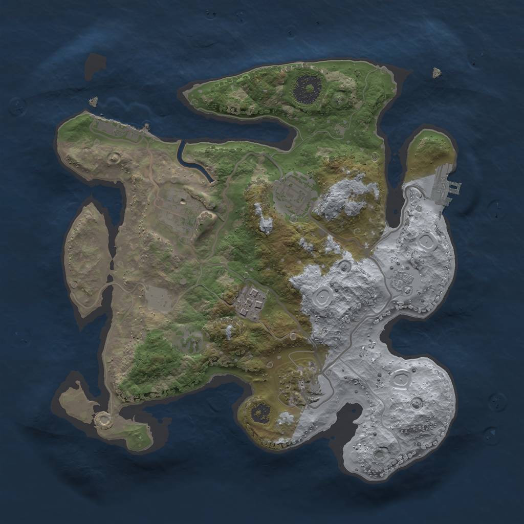 Rust Map: Procedural Map, Size: 2700, Seed: 2008570, 10 Monuments