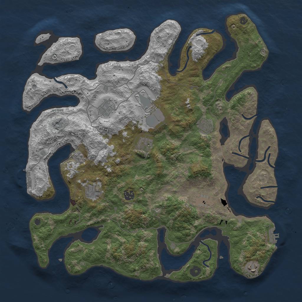 Rust Map: Procedural Map, Size: 4250, Seed: 1506, 20 Monuments