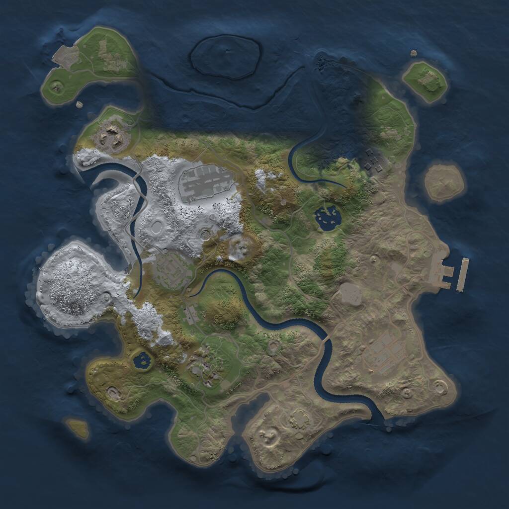 Rust Map: Procedural Map, Size: 3004, Seed: 2131652700, 11 Monuments