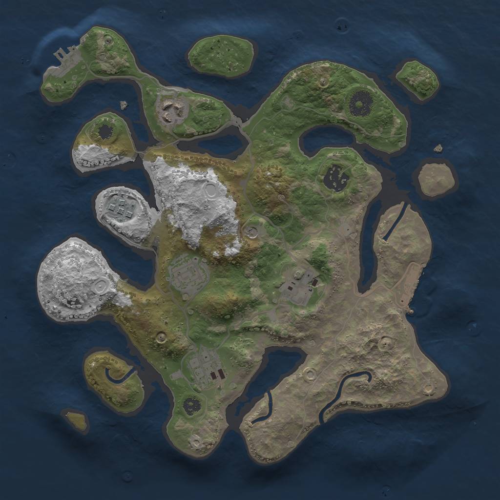 Rust Map: Procedural Map, Size: 3004, Seed: 2131652700, 14 Monuments