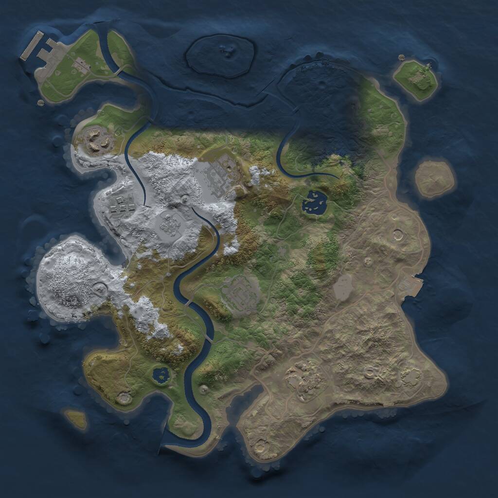 Rust Map: Procedural Map, Size: 3006, Seed: 2131652700, 11 Monuments