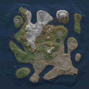 Thumbnail Rust Map: Procedural Map, Size: 3500, Seed: 13549514, 14 Monuments