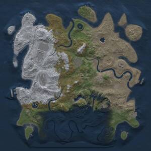 Thumbnail Rust Map: Procedural Map, Size: 4000, Seed: 342564, 14 Monuments