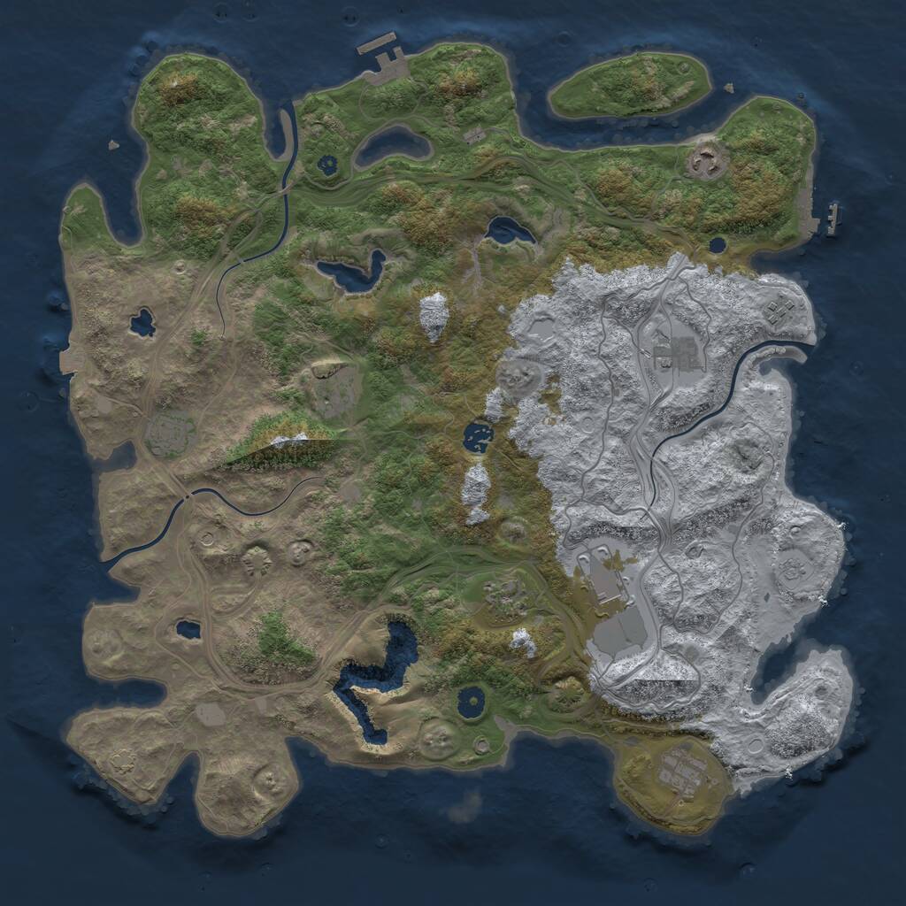 Rust Map: Procedural Map, Size: 4500, Seed: 114937, 15 Monuments