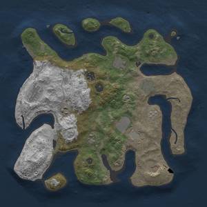 Thumbnail Rust Map: Procedural Map, Size: 3500, Seed: 573390, 13 Monuments