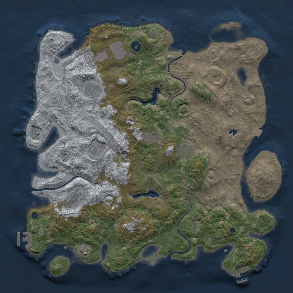 Rust Map: Procedural Map, Size: 4250, Seed: 7291, 15 Monuments