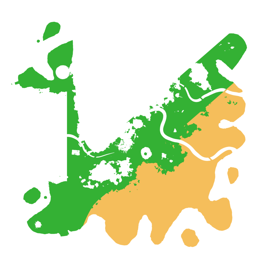 Biome Rust Map: Procedural Map, Size: 3600, Seed: 13133