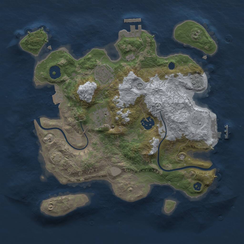 Rust Map: Procedural Map, Size: 2900, Seed: 153983487, 10 Monuments