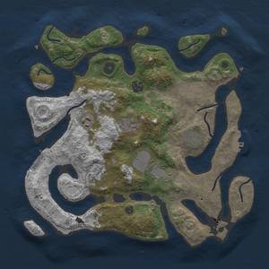 Thumbnail Rust Map: Procedural Map, Size: 3500, Seed: 36000, 15 Monuments