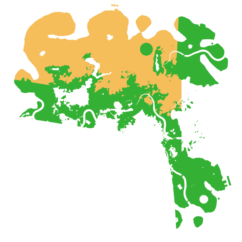 Biome Rust Map: Procedural Map, Size: 5000, Seed: 12345658