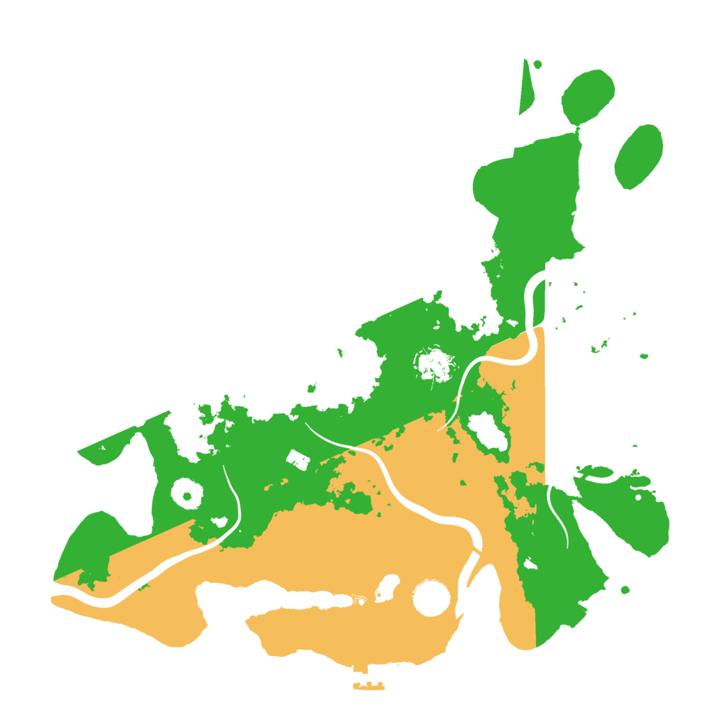Biome Rust Map: Procedural Map, Size: 3500, Seed: 642164