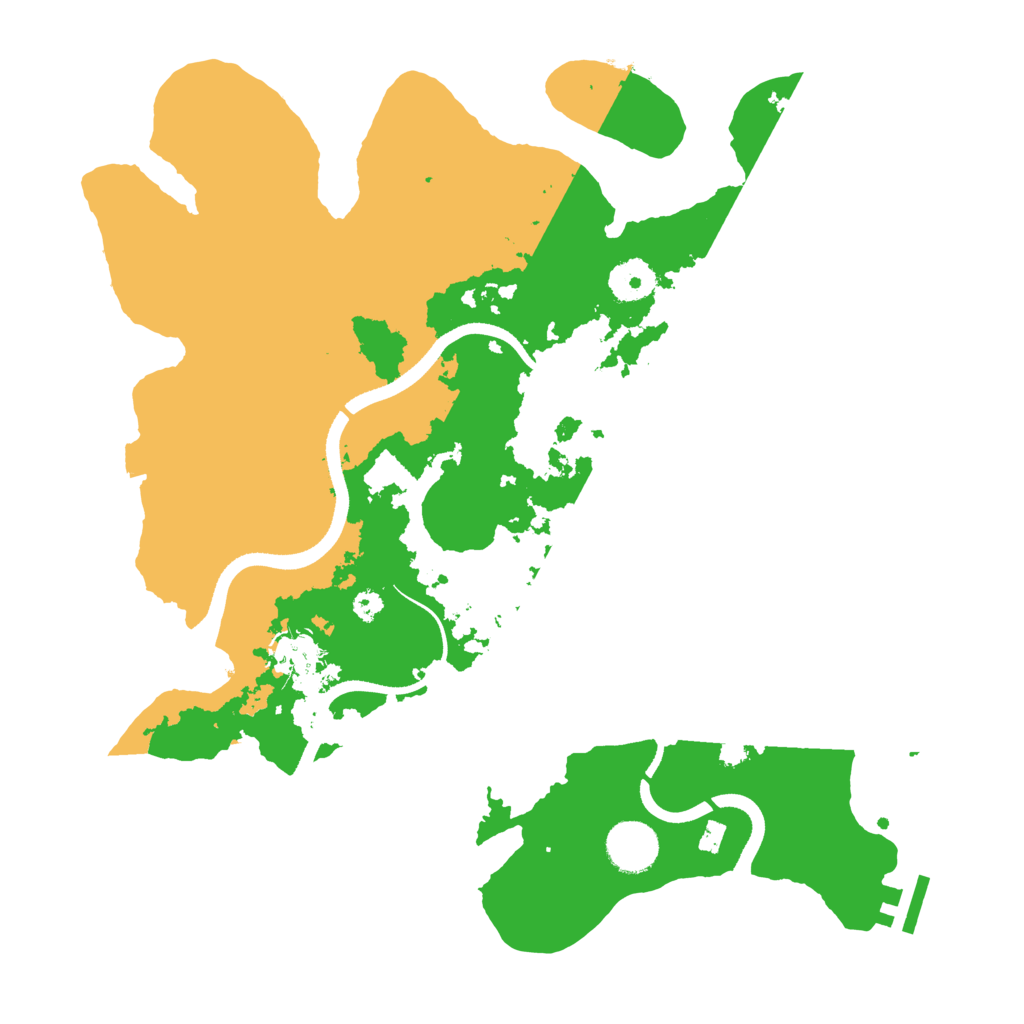 Biome Rust Map: Procedural Map, Size: 3500, Seed: 425494