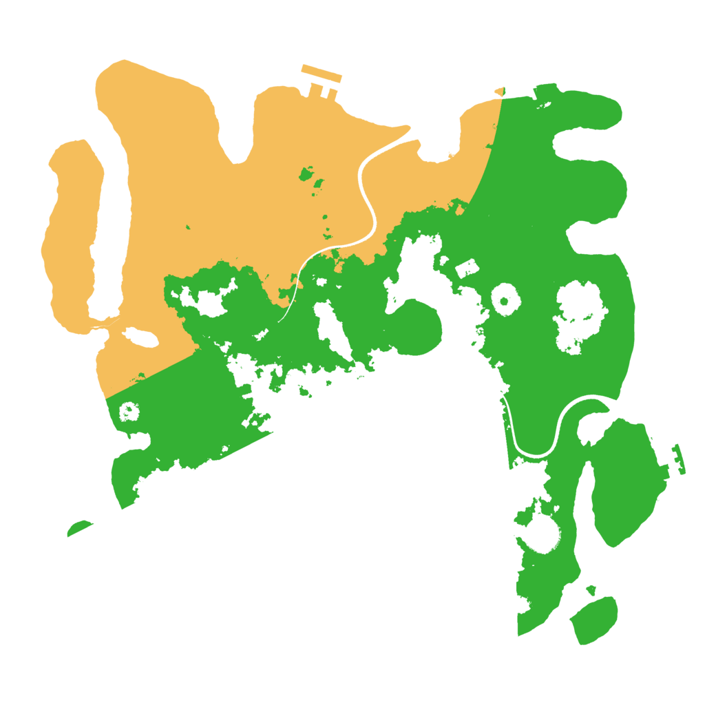 Biome Rust Map: Procedural Map, Size: 3500, Seed: 596694