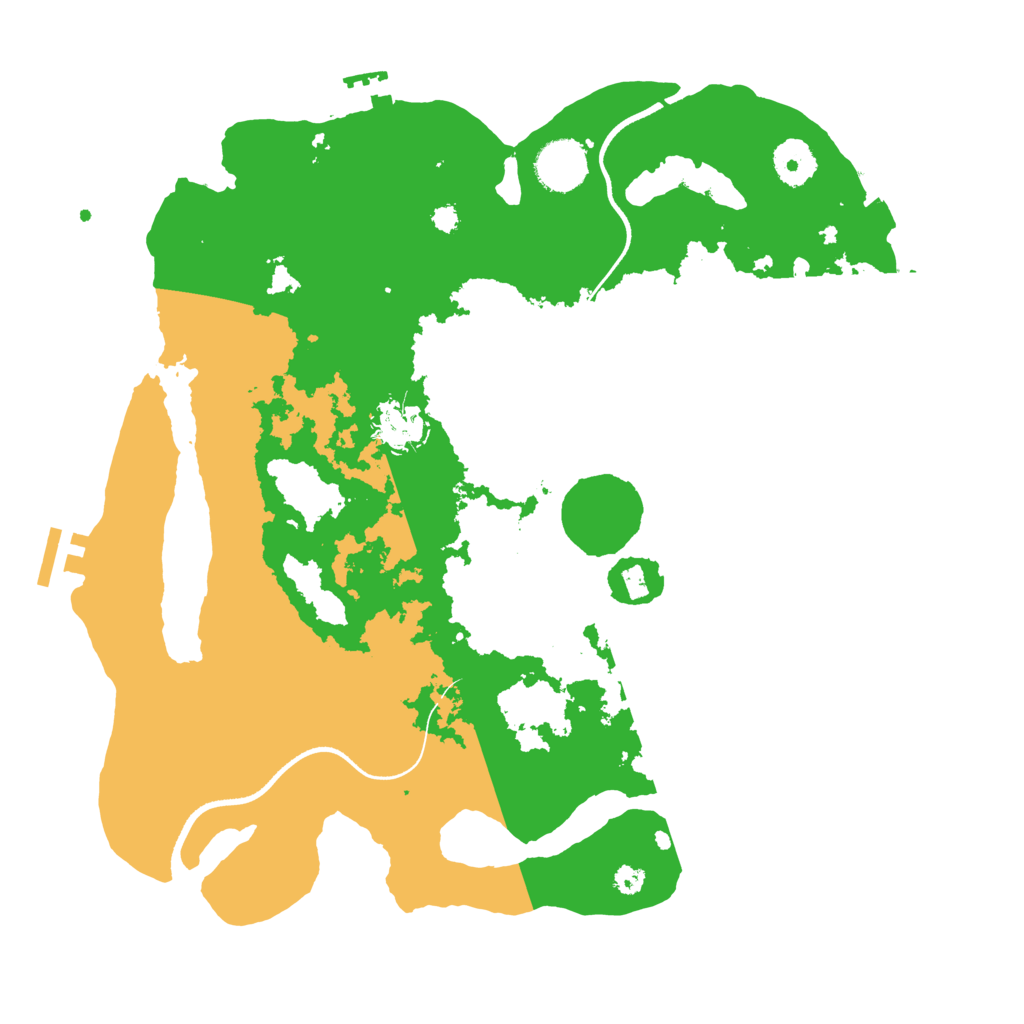 Biome Rust Map: Procedural Map, Size: 3500, Seed: 582299