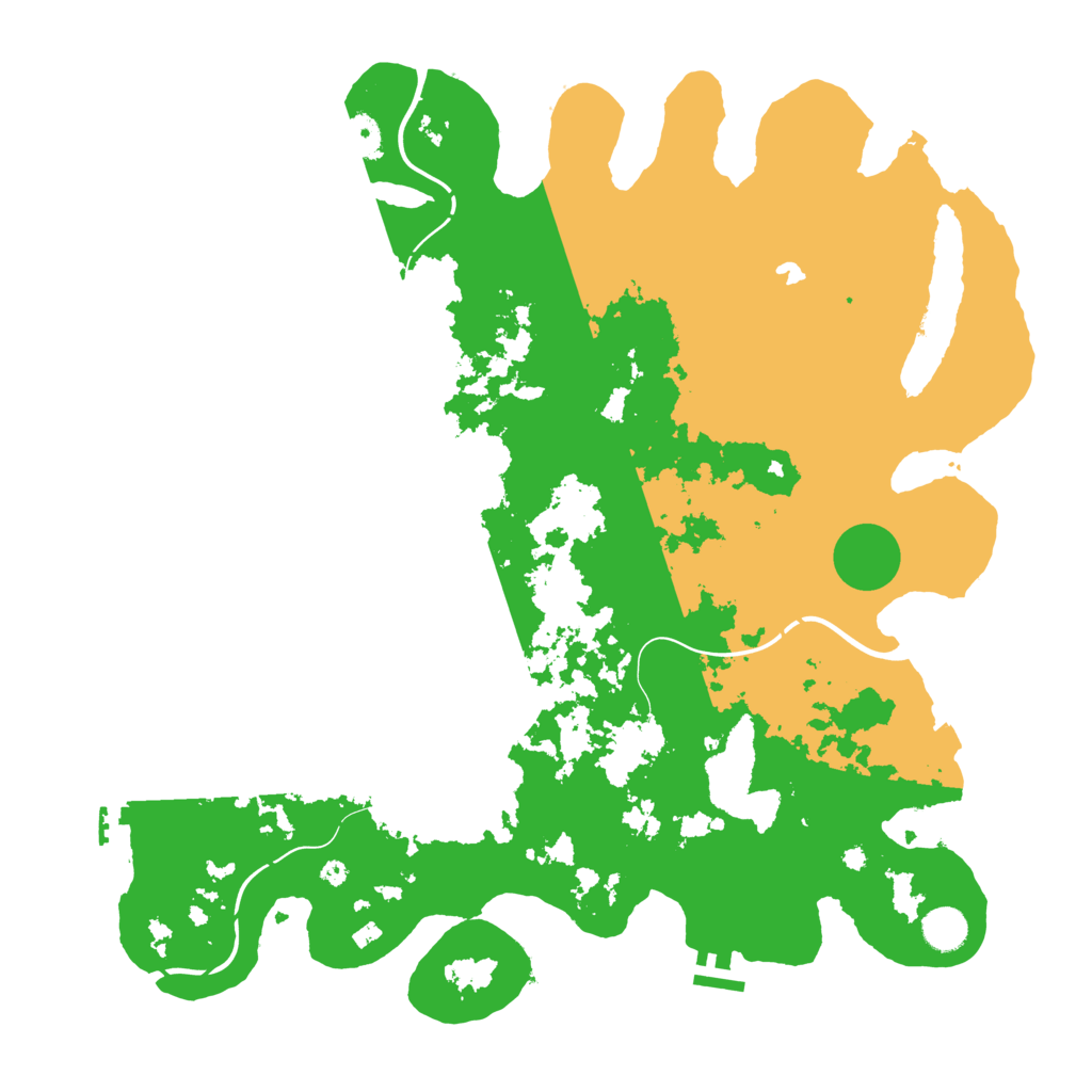 Biome Rust Map: Procedural Map, Size: 4300, Seed: 545151