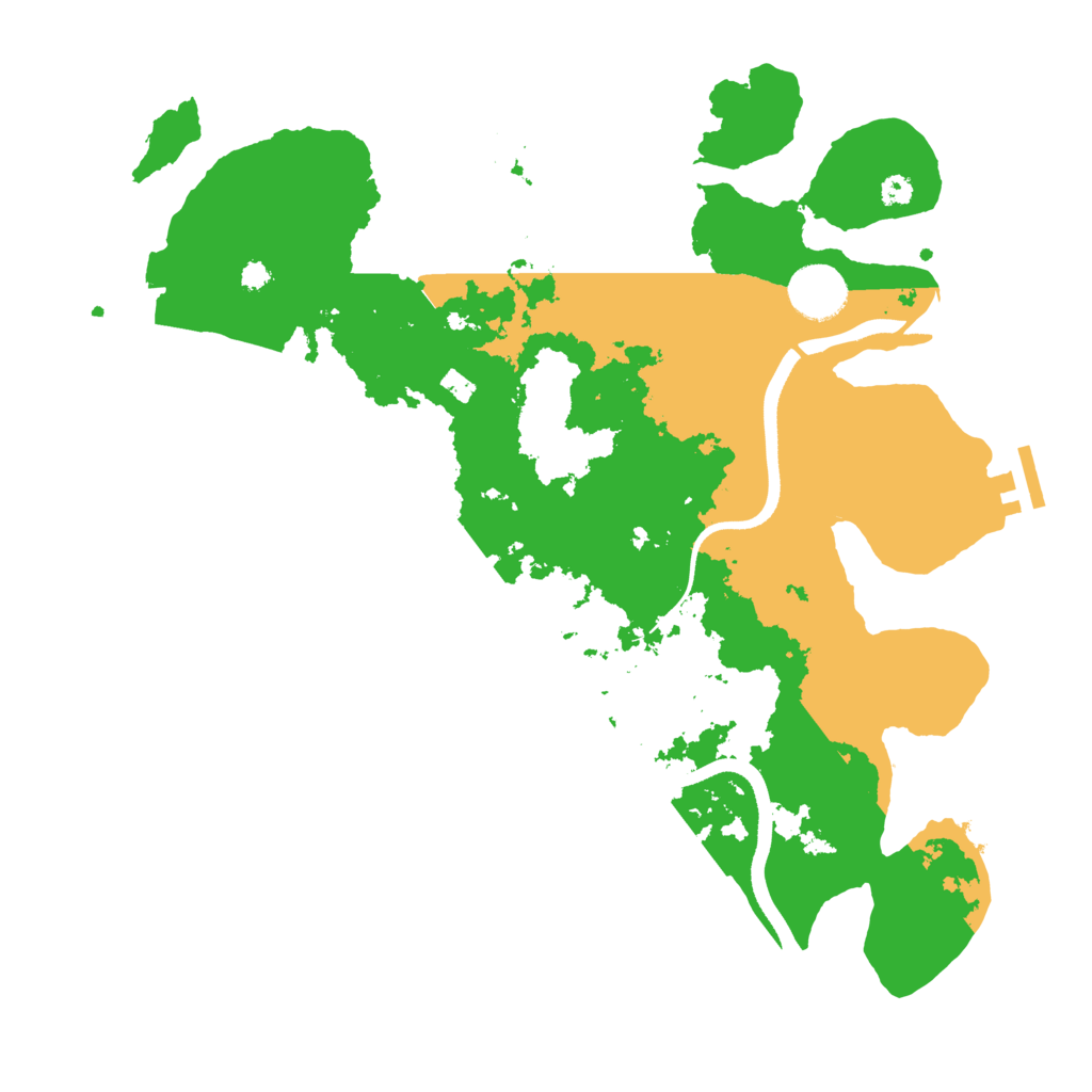 Biome Rust Map: Procedural Map, Size: 3500, Seed: 374054