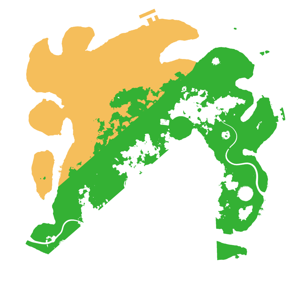 Biome Rust Map: Procedural Map, Size: 3500, Seed: 97246