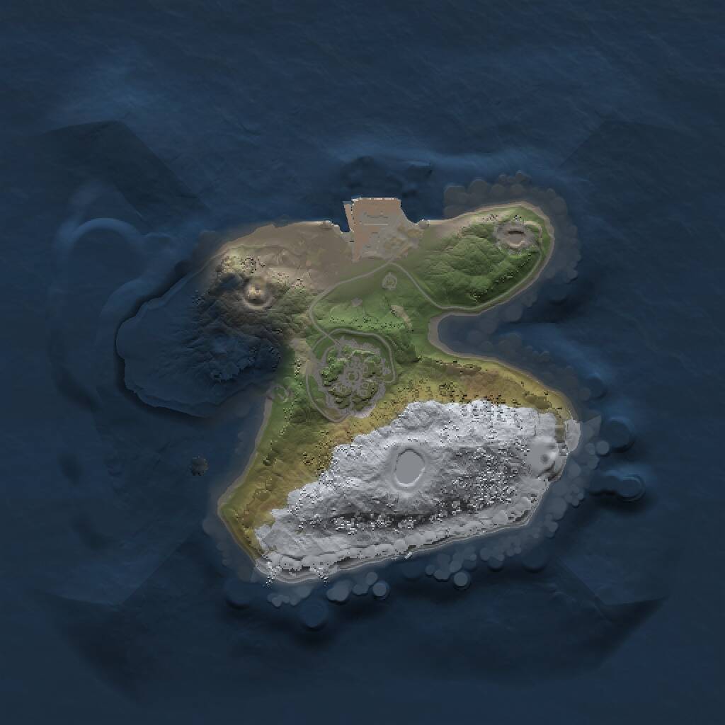 Rust Map: Procedural Map, Size: 1500, Seed: 21051702, 2 Monuments