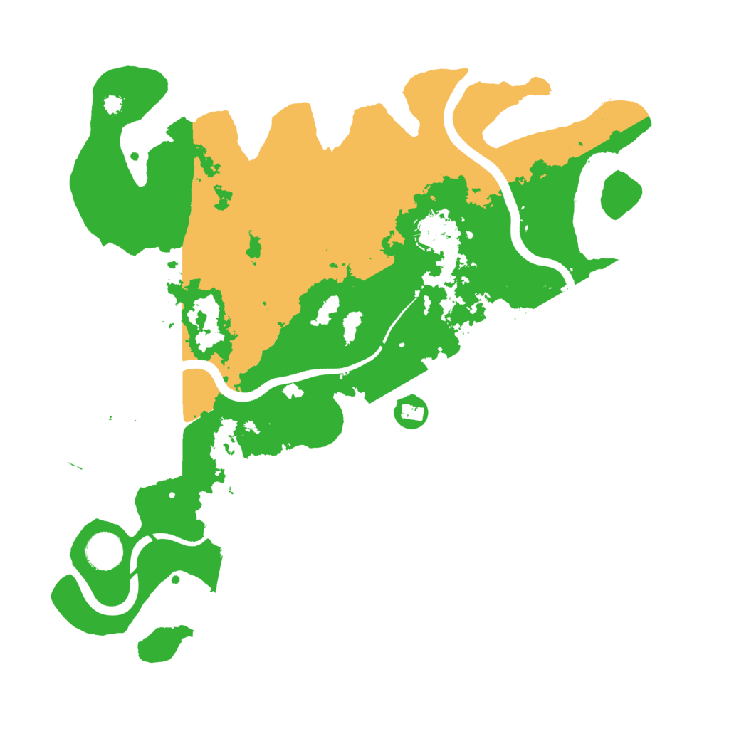 Biome Rust Map: Procedural Map, Size: 3500, Seed: 208174