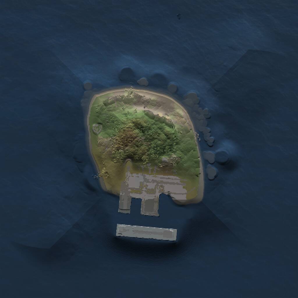 Rust Map: Procedural Map, Size: 1000, Seed: 314742, 2 Monuments