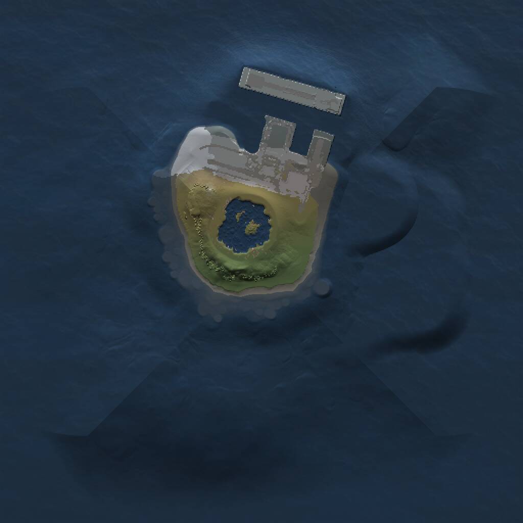 Rust Map: Procedural Map, Size: 1000, Seed: 214099, 2 Monuments