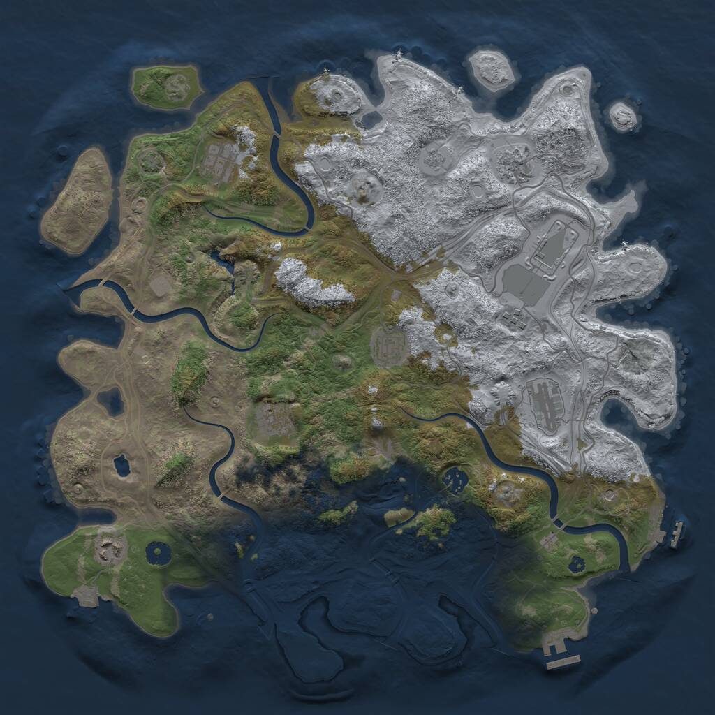 Rust Map: Procedural Map, Size: 4250, Seed: 32512, 15 Monuments