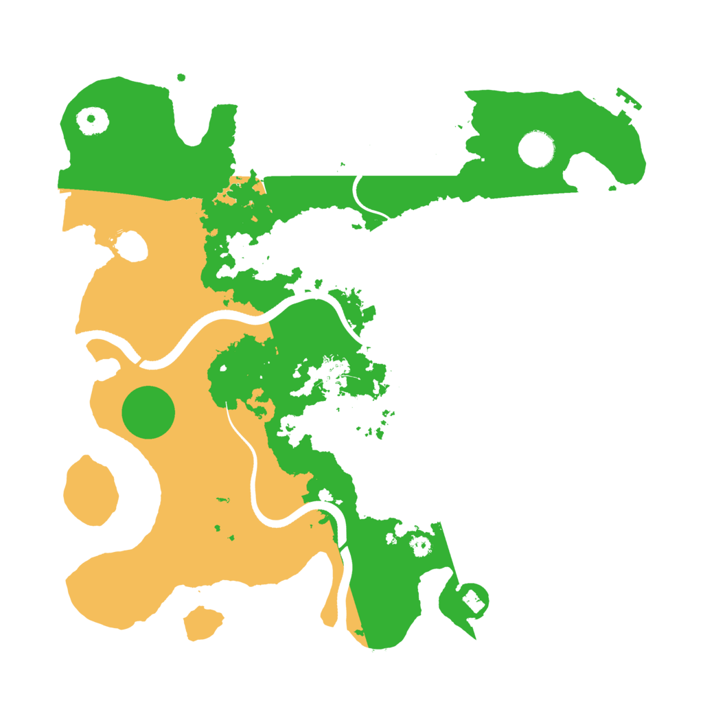 Biome Rust Map: Procedural Map, Size: 3500, Seed: 145686