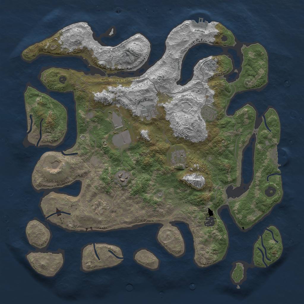 Rust Map: Procedural Map, Size: 4250, Seed: 7751, 20 Monuments