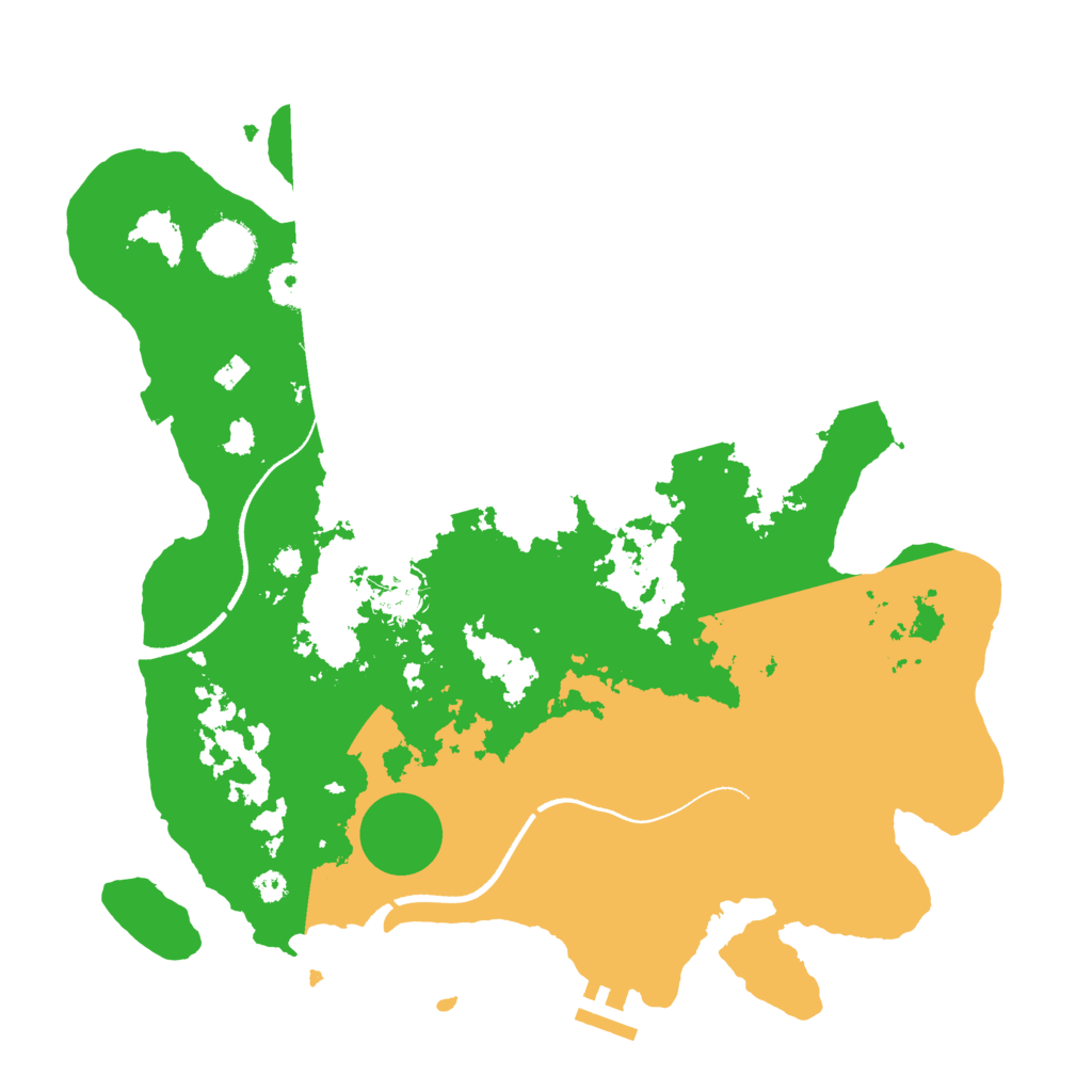 Biome Rust Map: Procedural Map, Size: 3500, Seed: 301899