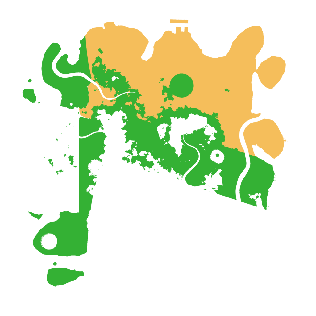 Biome Rust Map: Procedural Map, Size: 3500, Seed: 197444