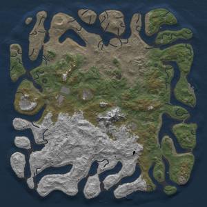 Thumbnail Rust Map: Procedural Map, Size: 6000, Seed: 314159265, 19 Monuments