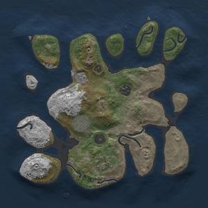 Thumbnail Rust Map: Procedural Map, Size: 2800, Seed: 12345, 7 Monuments