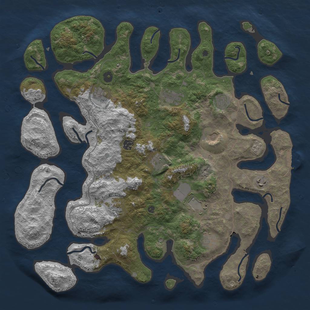 Rust Map: Procedural Map, Size: 4500, Seed: 564988424, 15 Monuments