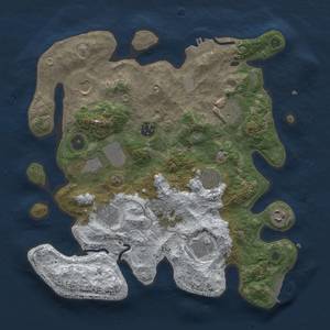 Thumbnail Rust Map: Procedural Map, Size: 3500, Seed: 3512, 18 Monuments