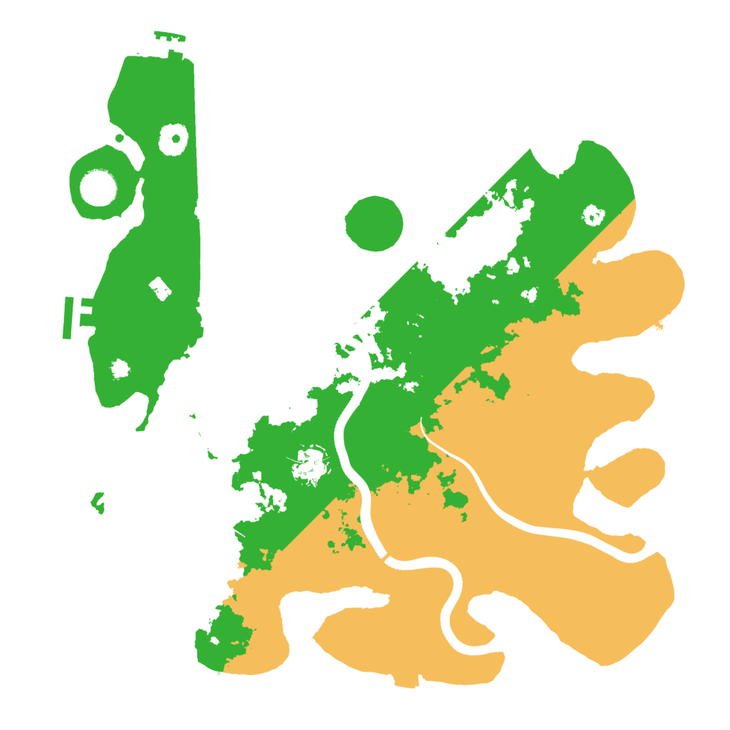 Biome Rust Map: Procedural Map, Size: 3500, Seed: 3521